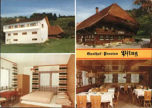 Kuenaberg Gasthaus Pflug B. Koepfer Klappkarte Kat. Schoenau im Schwarzwald