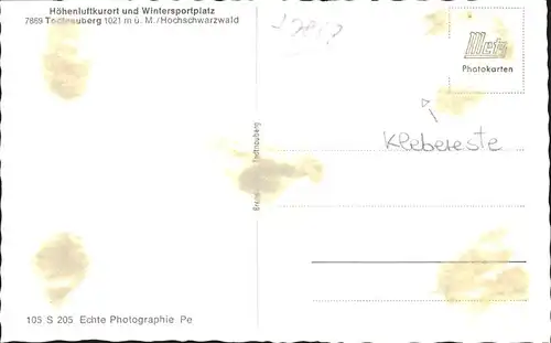 Todtnauberg Schwarzwald Fliegeraufnahme Kat. Todtnau