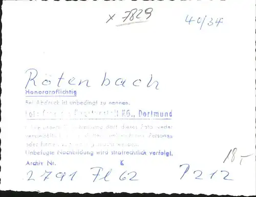 Roetenbach Baden Fliegeraufnahme Kat. Friedenweiler