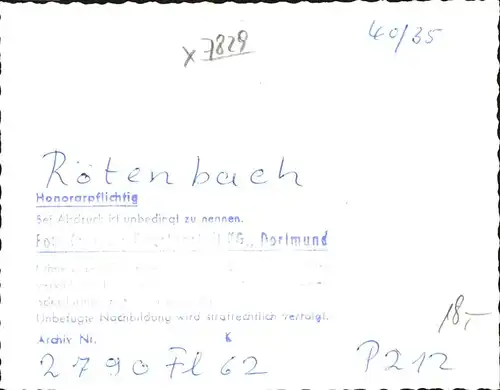 Roetenbach Baden Fliegeraufnahme Kat. Friedenweiler