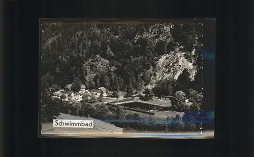 Todtnau Schwarzwald Fliegeraufnahme Staedtisches Schwimmbad Kat. Todtnau