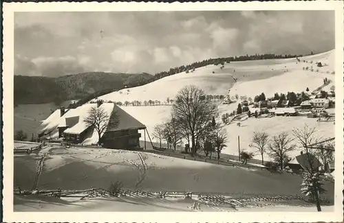Todtnauberg Schwarzwald Pension Bader Kaiser Bergerhoehe im Schnee Kat. Todtnau