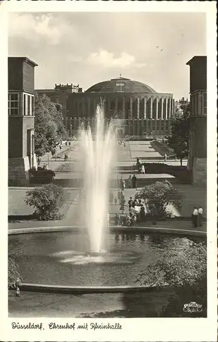 Duesseldorf Ehrenhof Brunnen Rheinhalle Kat. Duesseldorf