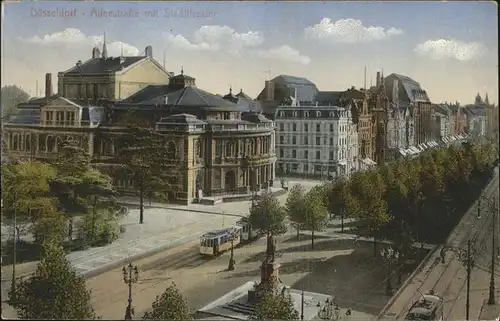 Duesseldorf Alleestrasse Stadttheater Strassenbahn Kat. Duesseldorf