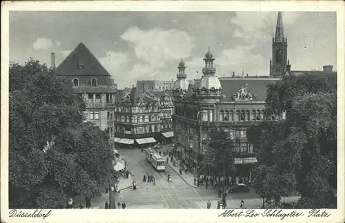 Duesseldorf Albert Leo Schlageter Platz Strassenbahn Kat. Duesseldorf