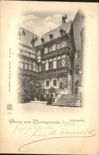 aw05810 Wernigerode Harz Schlosshof Kategorie. Wernigerode Alte Ansichtskarten