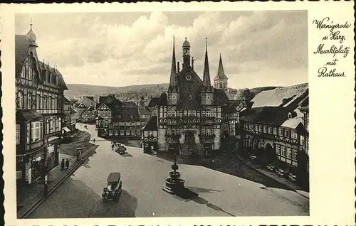 aw05818 Wernigerode Harz Marktplatz Rathaus Kategorie. Wernigerode Alte Ansichtskarten