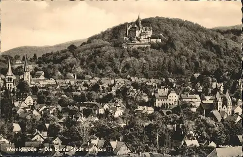 aw05824 Wernigerode Harz Gesamtansicht Kategorie. Wernigerode Alte Ansichtskarten