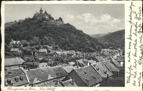 aw05830 Wernigerode Harz schloss Kategorie. Wernigerode Alte Ansichtskarten