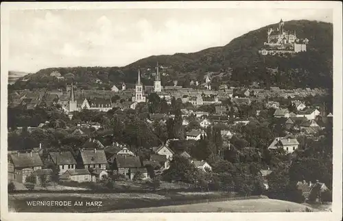 aw05831 Wernigerode Harz Gesamtansicht Kategorie. Wernigerode Alte Ansichtskarten