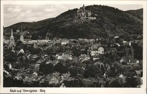 aw05833 Wernigerode Harz Gesamtansicht Kategorie. Wernigerode Alte Ansichtskarten