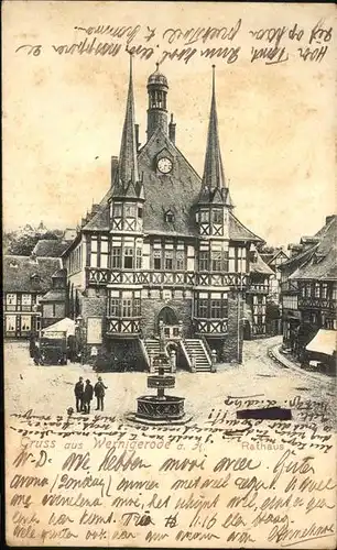aw05850 Wernigerode Harz Rathaus Kategorie. Wernigerode Alte Ansichtskarten