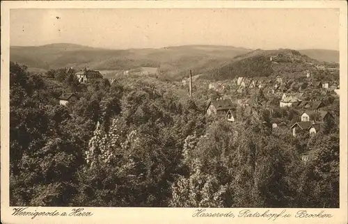 aw05854 Wernigerode Harz Hasserode Ratskopf Brocken Kategorie. Wernigerode Alte Ansichtskarten