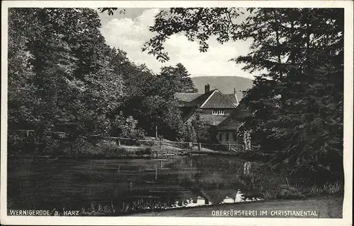 aw05859 Wernigerode Harz Christianental Oberfoersterei Kategorie. Wernigerode Alte Ansichtskarten