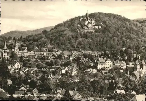 aw05929 Wernigerode Harz Gesamtansicht Kategorie. Wernigerode Alte Ansichtskarten