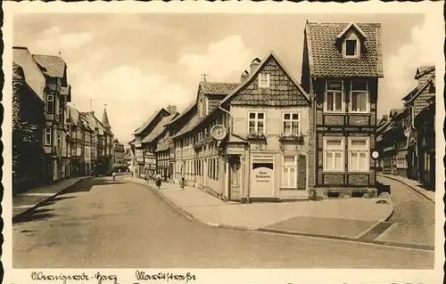 aw06171 Wernigerode Harz Marktstrasse Kategorie. Wernigerode Alte Ansichtskarten