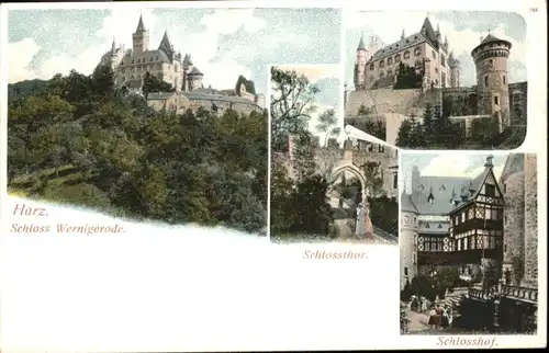 Wernigerode Harz Schlossthor Schlosshof * / Wernigerode /Harz LKR