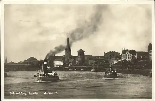 Duesseldorf Rhein Alststadt Schiffe Kat. Duesseldorf