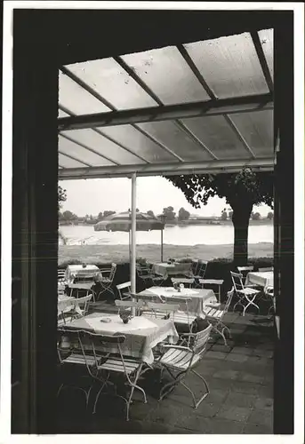 Rodenkirchen Koeln Gartenterrasse Restaurant Rheinblick Kat. Koeln