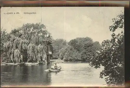 Koeln Rhein Volksgarten Boote Kat. Koeln