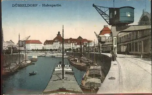 Duesseldorf Hafen Schiffe Kat. Duesseldorf