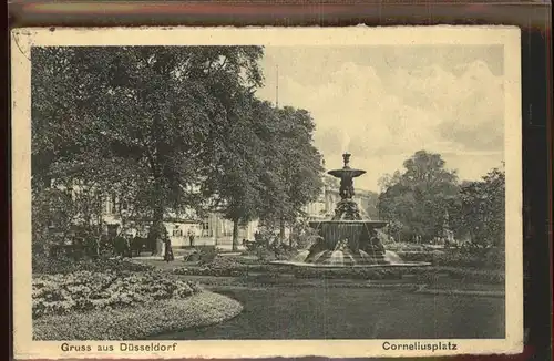 Duesseldorf Corneliusplatz Brunnen Kat. Duesseldorf