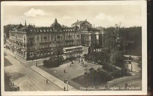 Duesseldorf Corneliusplatz mit Parkhotel Kat. Duesseldorf