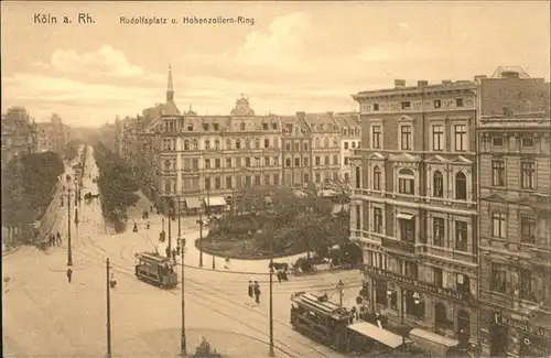 Koeln Rhein Rudolfsplatz Hohenzollern Ring Strassenbahn Kat. Koeln