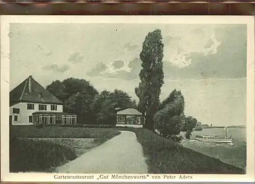 Duesseldorf Gut Moechenwerth Restaurant am Rhein Kat. Duesseldorf