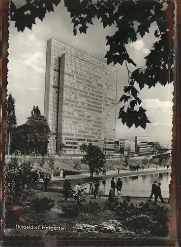 Duesseldorf Hofgarten Hochhaus Kat. Duesseldorf