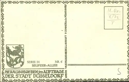 Duesseldorf Seufzer Allee Kat. Duesseldorf