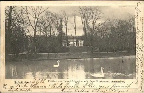 Duesseldorf Hofgarten mit Restaurant Annasberg Kat. Duesseldorf