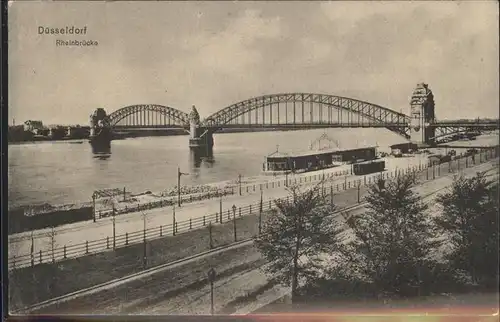 Duesseldorf Rheinbruecke Feldpost Kat. Duesseldorf