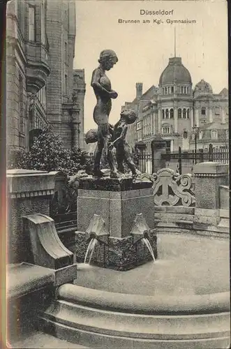 Duesseldorf Brunnen am Kgl Gymnasium Kat. Duesseldorf