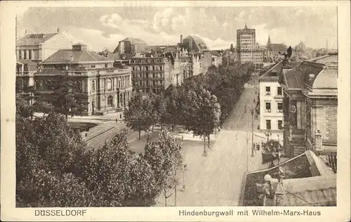 Duesseldorf Hindenburgwall mit Wilhelm Marx Haus Kat. Duesseldorf