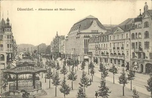 Duesseldorf Allesstrasse mit Musiktempel Kat. Duesseldorf
