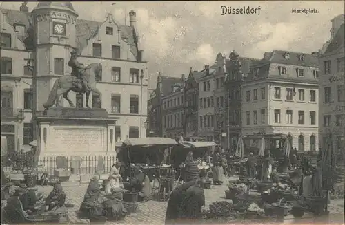 Duesseldorf Marktplatz Jean Wellem Denkmal Kat. Duesseldorf