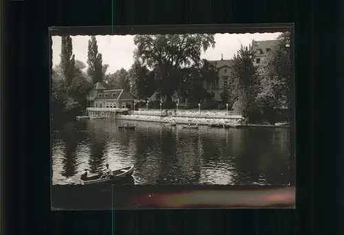 Duesseldorf Schwanenweiher Boote Kat. Duesseldorf