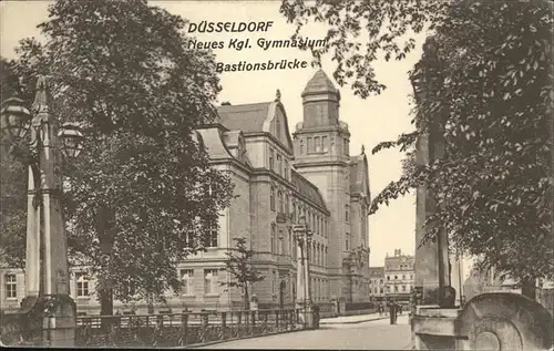 Duesseldorf Neues Kgl Gymnasium Bastionsbruecke Kat. Duesseldorf