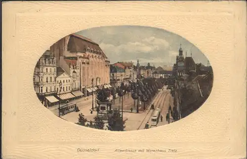 Duesseldorf Alleestrasse mit Warenhaus Tietz Kat. Duesseldorf