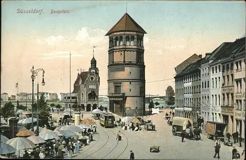 Duesseldorf Burgplatz Strassenbahn Kat. Duesseldorf