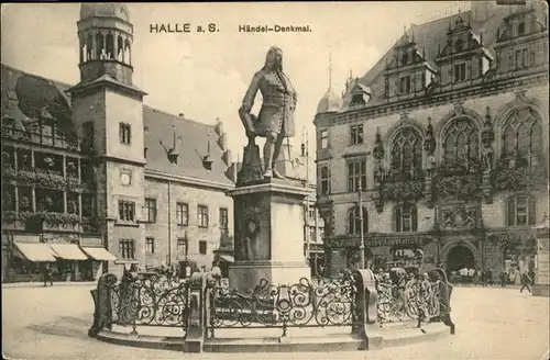 Halle Saale Haendel Denkmal Kat. Halle