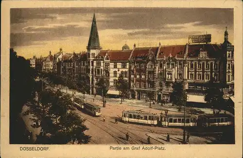 Duesseldorf Partie Graf Adolf Platz Strassenbahn Kat. Duesseldorf