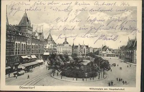 Duesseldorf Wilhelmplatz Hauptbahnhof Kat. Duesseldorf
