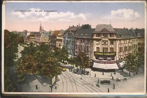 Duesseldorf An der Koenigsallee Strassenbahn Kat. Duesseldorf