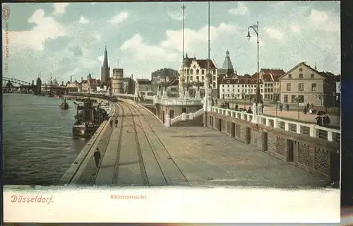 Duesseldorf Rheinansicht Kat. Duesseldorf