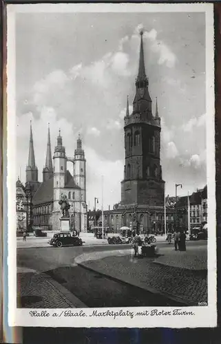 Halle Saale Marktplatz Roter Turm Kat. Halle