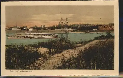 Kaiserswerth Rhein Schiff Kat. Duesseldorf