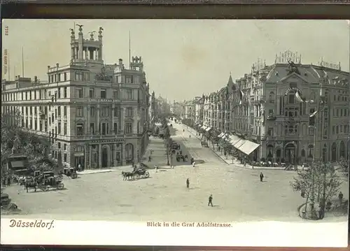 Duesseldorf Graf Adolf Strasse Pferdewagen Kat. Duesseldorf