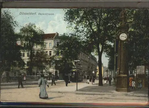 Duesseldorf Bazarstrasse Strassenbahn  Kat. Duesseldorf